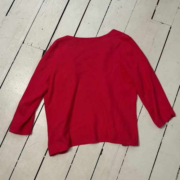 Karen Scott Pink Butterfly Cardigan - Picture 4 of 4